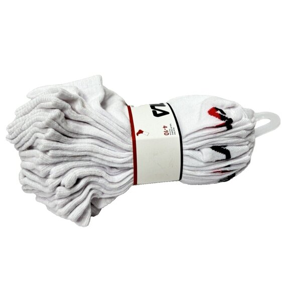 Fila White Ankle Socks, Women's Quater Socks, 10 Pairs Shoe Size 4-10, Brand New - Picture 3 of 5